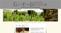 Desktop Screenshot of domaineguyetyvandufouleur.fr